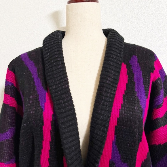 Vintage 80s Alexandra Leigh Sweater Coat - Picture 3 of 14